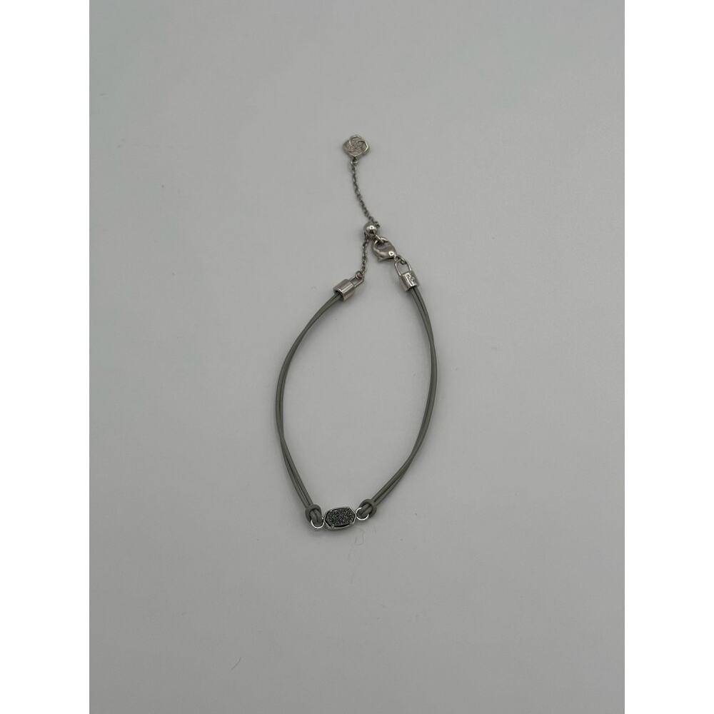 Kendra Scott Emilie Silver Corded Bracelet in Platinum Drusy